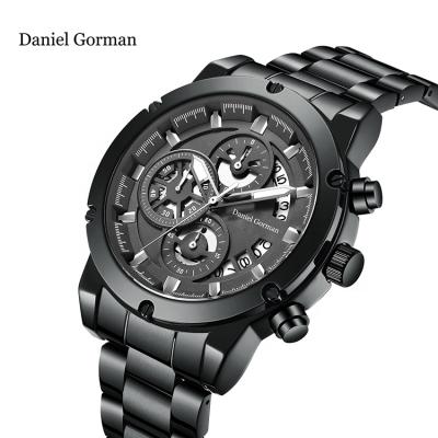 China Luxury Black Watch by Montres De Luxe Homme Chronograph Watches for Men Mekanik Saatler for sale