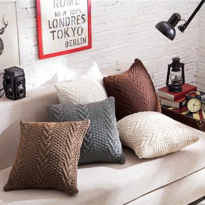 China Nordic Knitted 100% Acrylic Cool Durable/Breathable/Easy Care Cotton 5g Throw Cushion Cover/Summer Set Box Backdrop Canvas Pillowcase for sale