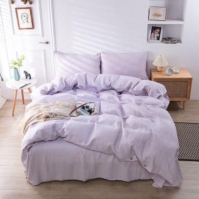 China Modern Linen Bedding Set 100%Linen Duvet Cover Set French Linen Bed Sheet Set for sale