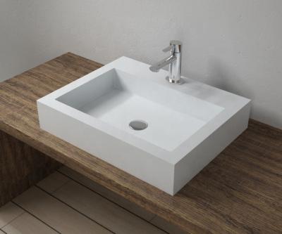 China Modern Bathroom Basin Sink, Countertop Basin, Matt White Stone Resin Basin for sale