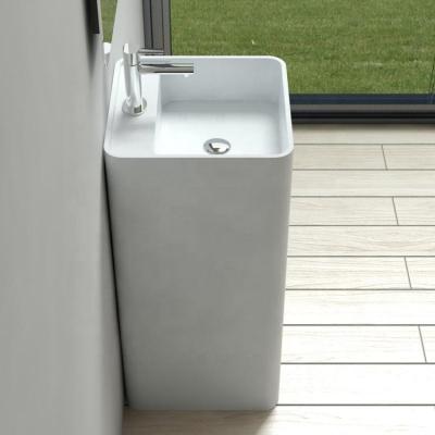 China Durable New Style Poly Stone Sink , Bathroom Hand Free Sink PW57 for sale