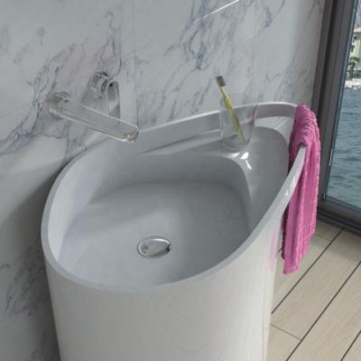 China Durable Marble Freestanding Design Basin Poly Sink PW50 for sale