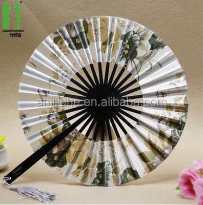 China Japan Japaneae Round Handicraft Bamboo Product Folding Fan for sale