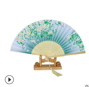 China Japan Customized Japanese Buri Cloth Hand Fan for sale