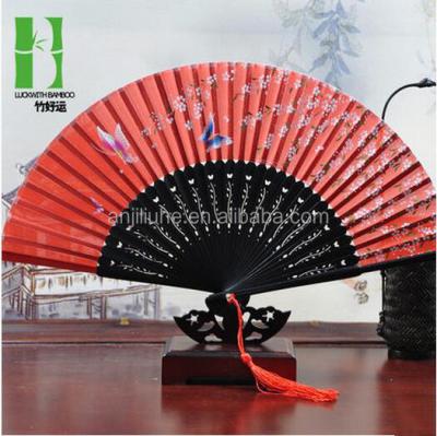 China Wholesale Japan Japanese Cloth Folding Hand Fan With Flower for sale