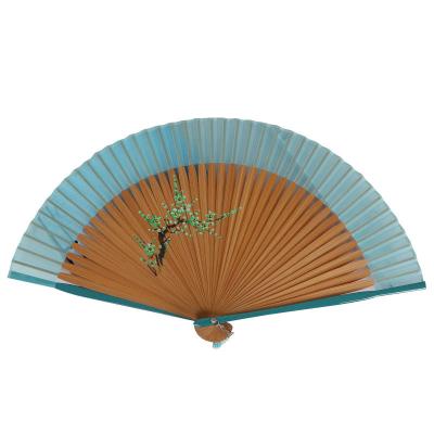 China Chinese folding fan china wind hanfu fan antique custom polishing new hand-painted silk fan for sale