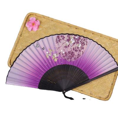 China Japan Silk Lady Fan Folding Japanese Fan and Wind Folding Japanese Fan for sale