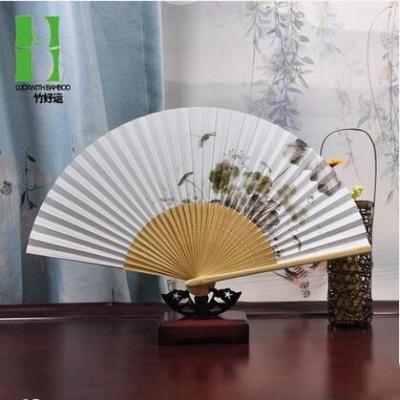 China HOT Japan high quality silk bamboo fan with flower for sale