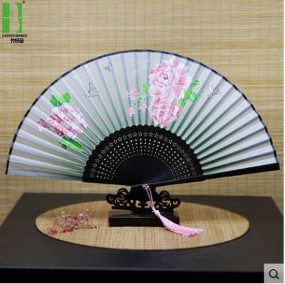 China China High Quality Japanese Silk Fork Art Hand Fan for sale