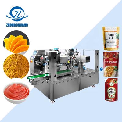 China Sugar Packing Salt Beverage Eating Sachet Food Delivery Premade Bag Packaging Machine for Nuts and Pulses for sale