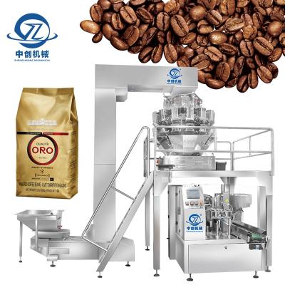 China Automatic Packing Line Multihead Weigher Stand Pouch Coffee Bean Packaging Instant Coffee Powder Doypack Automatic Filling Machine for sale