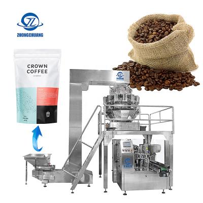 China High Level High Speed ​​Peanuts Pistachio Sunflower Seeds Multi Weigher Premade Bag Packing Full Automatic Coffee Machine for sale