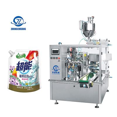 China Servo Automatic Automatic Packing Machine Soap Beverage Pouch Scale Liquid Filling Sealing Packing Machine For Stand Up Pouch for sale