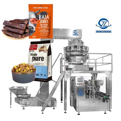 China Premade Bag Supplier Factory High Efficiency Operation Automatic Industrial Jerky Pet Food Sugar Mangoes Doypack Packing Pouch Packing Machine for sale