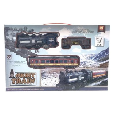 China Electric Train Track Toy With Steam Locomotive Engine And Slot Toy Diecast Toy Vehicles Classic Slot for sale