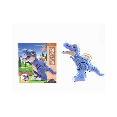 China Cartoon Wholesale Plastic Electric Animal Set Dinosaur Walking Toy With Light And Music for sale