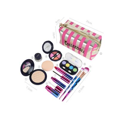 China Toy Makeup Set Factory Wholesale Fashion Girl's Safe Non-Toxic Children's Cosmetics Bag Storage Cartoon Children's Cosmetics Pretend Makeup Play Set Toys for sale