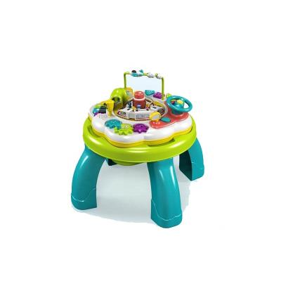 China Music& Deluxe Educational Kids Carry-Over Toy Multifunctional Lights Baby Learning Table Baby Desk with Sound Brain Game Music Table for sale