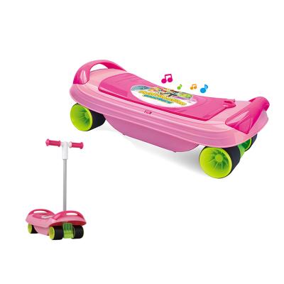 China light & Outdoor Music Kids Toys Ride On Foldable Car 4 Wheel 5 in1 With Music Multifunctional Electric Kick Scooter Toy for sale