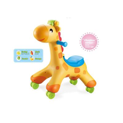 China Ride On Toy Long Deer Carton Lovely With Music And Light Kids Car Ride With ABS Material Baby Walker Ride On Car Toys for sale