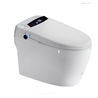 China Automatic Operation Bathroom Sanitaryware Structure Strap Pattern Remote Smart Sensor Automatic Toilet for sale