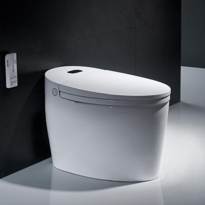 China Portable Auto Operation Sanitaryware One Piece Hot Washing Smart Toilet Tankless for sale