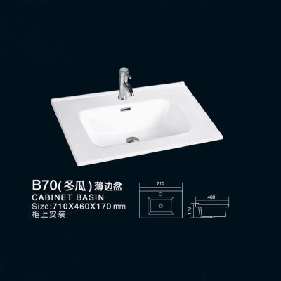 China High Quality High Temperature Production Bathroom Hand Sink Vanity Sinks Single Hole Cabinet Basins for sale