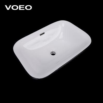 China Lavatory China Ware Easy Clean Wash Hand Sanitary Sink Semi Recessed Art Basin WC Installing Lavatory Vessel Table Basin for sale