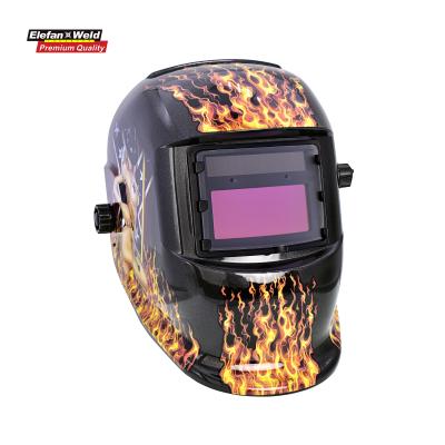 China Long Life Time Popular Chameleon Helmets Big Glass Shield Welding OEM Auto-darkening Support for sale