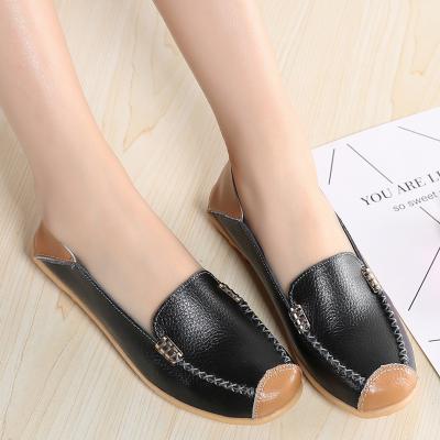 China Flat 112415 High Quality Daily Flats Shoes Lady Office Wear Comfortable And Soft Slips On Casual Female Loafers Penny Shoes for sale