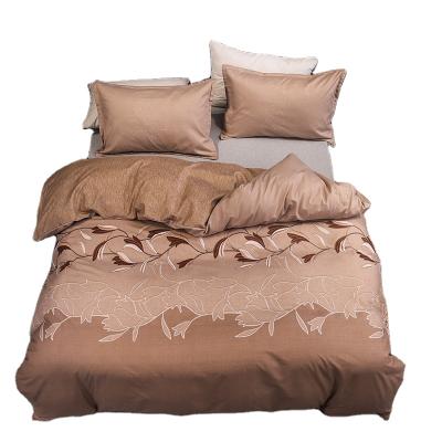 China Nondisposable Durable Material Imitation Embroidered Jacquard 3 Pcs Comforter Sets Bedding for sale