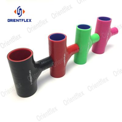 China Silicone + Polyester/Aramid/Fiberglass 1.5 inch t shape silicone rubber hose custom hose china supplier for sale