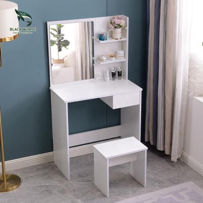 China (Others) Factory Wholesale Adjustable White Modern Makeup Mirrored Dresser Vanity Desk Dressers Tocador De Coiffeuse Maquillaje Bedroom Sets for sale