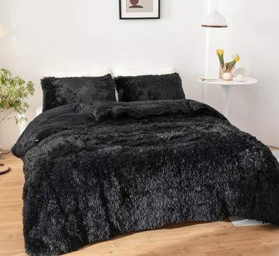 China Custom factory PUJIANG fleece plush polyester comforter bedding sets cheap comforter 1.0m (3.3 feet) long/cotton queen for sale