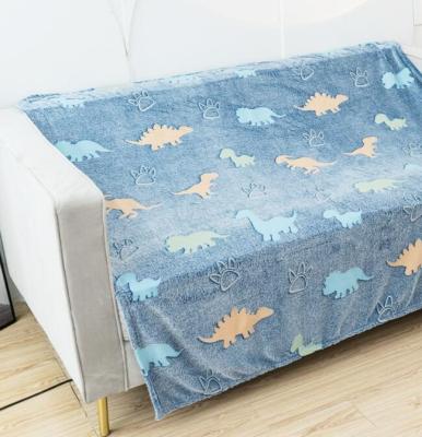 China Single Fleece Night Sheet Glowing Blanket Bedspread for sale