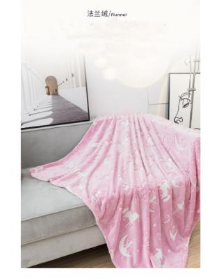 China Single Fleece Night Sheet Glowing Blanket Bedspread for sale