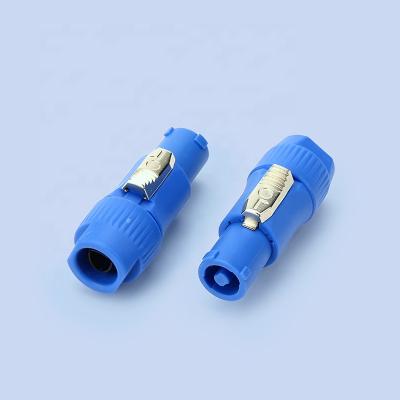 China audio & PowerCon Connector NAC3FCA Blue Male Video Audio Locking Cable Plug Connector for sale