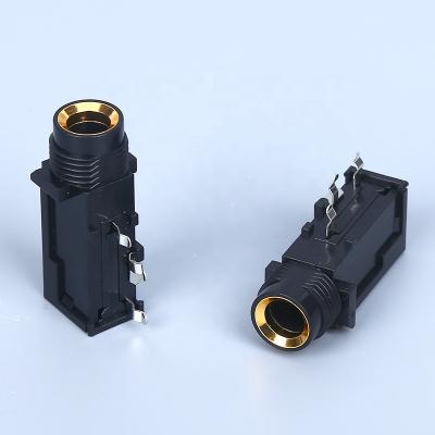 China audio & Headphone 3 Pin PCB Mount Female 6.35mm Stereo Video Jack Socket Connector for sale