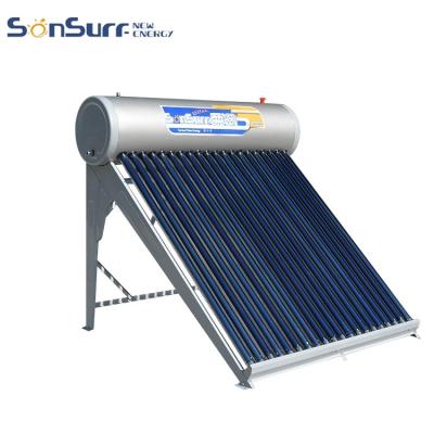 China Home 100 200 300 Liter Compact Non-pressurized Production Lines Spain Solar Water Heater for sale