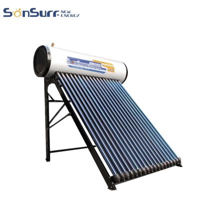 China Home Heat Pipe Copper Solar Thermal Boilers 300 L Preheated Vacuum Tube Water Heater for sale