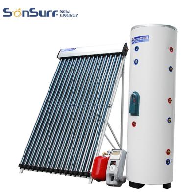 China Project Sus304 Bathroom or Air Source Heat Pump System Pressurized Solar Water Heater Geyser Storage Tank for sale