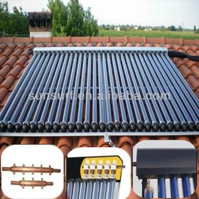 China Energy Saving Product for SunSurf SC-C01 SRCC Keymark Water Hot Electronic Tube Solar Thermal Panel for sale