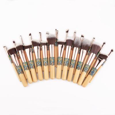 China Angular Blush Professional High End Synthetic Hair 26Pcs Custom Logo Private Label Bamboo Makeup Brush Set for sale