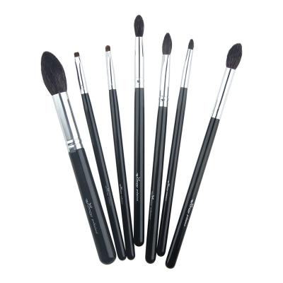 China Professional Hair Eye Face Goat Eyeshadow Highlighter Bar Wholesale Private Label Makeup Blending Wooden Brush Set for sale