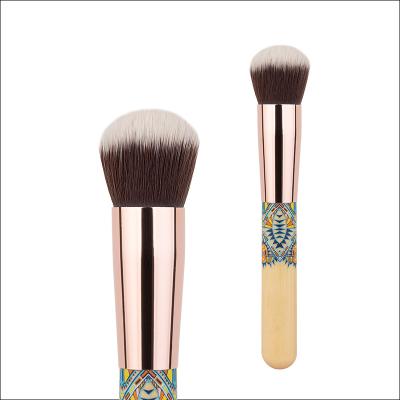 China Private Label Synthetic Face Hair Makeup Brush Bamboo Handle Powder Make Up Brushes for sale