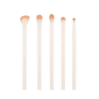 China Angular Blush Anmor 5pcs Premium Coral Red Contour Makeup Brushes Set for sale