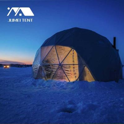 China Extended Type House Dome Camping Geodesic Glamping Tent for sale