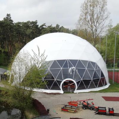 China Luxury extended type and comfort hotel hemispherical dome tent steel tube prefab geodesic dome tent for camping for sale