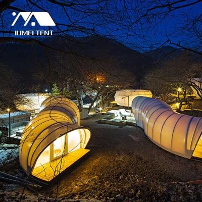 China Extended Type Luxury Glamping Pod Tent Hotel Resort Rooms With PVDF Covers for sale