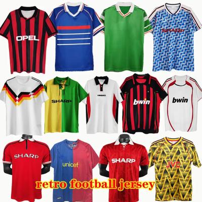 China Sets Sets In Stock Wholesale Thaiquality Breathable Quick Dry Classic Retro Shirt Custom Football Jerseys Futbol vintage soccer jersey for sale